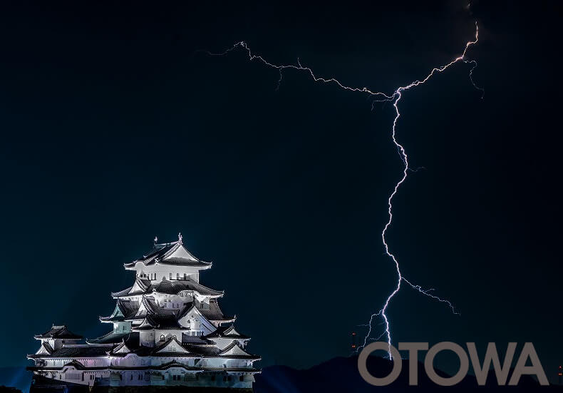 The 17th 雷写真コンテスト受賞作品 Fine Work -Lightning guards The White Heron Castle（Himeji Castle)-